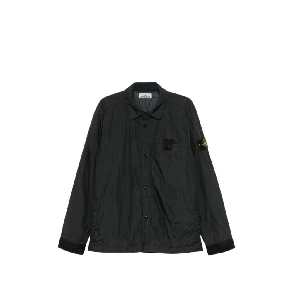 Stone Island Black Jackets - Shirt Jackets Men